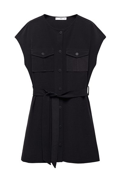 MANGO Woman Rochie cu buzunare si detaliu fundita
