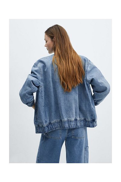 MANGO Woman Jachetă bomber din denim