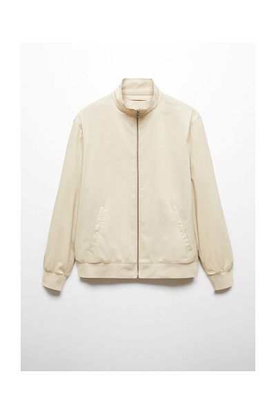 MANGO Man Stretch cotton jacket with zip