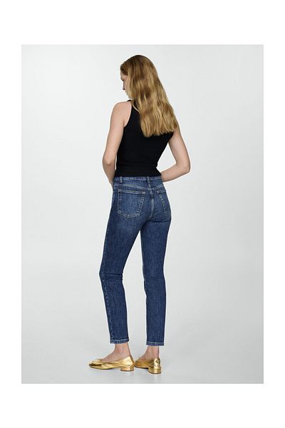 MANGO Woman Claudia slim-fit cropped jeans