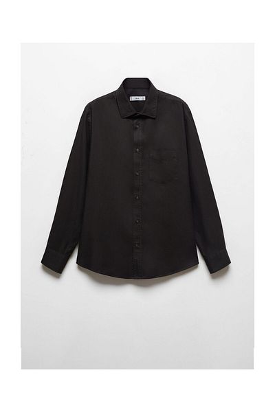 MANGO Man Brushed cotton twill shirt