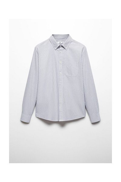 MANGO Man 100% cotton kodak striped shirt