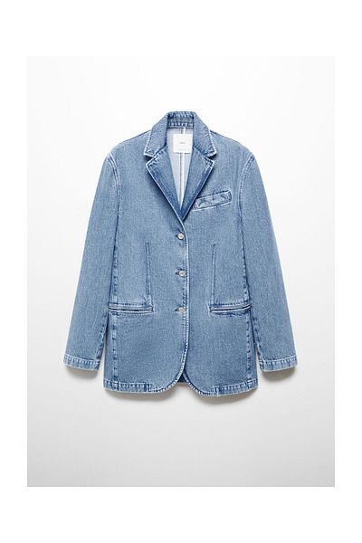 MANGO Woman Jacheta denim cu nasturi