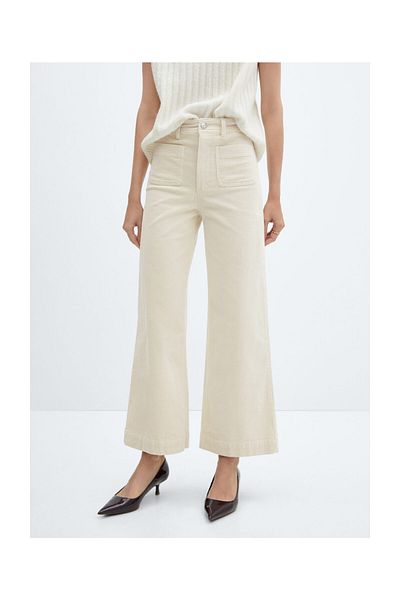 MANGO Woman Pantaloni culotte din velur