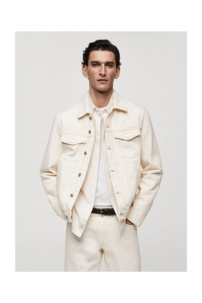 MANGO Man Pocketed denim jacket