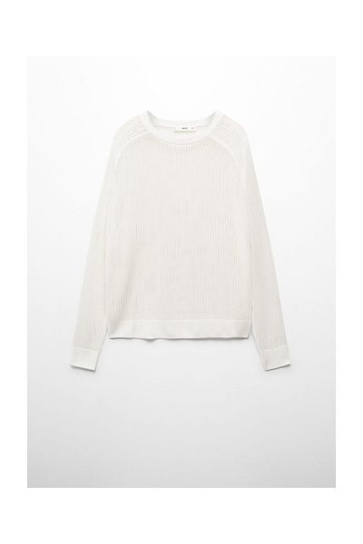 MANGO Woman Semi-transparent knitted sweater