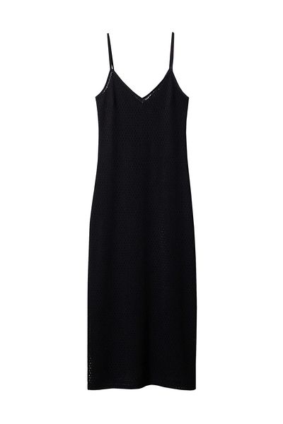 MANGO Woman Rochie lunga tricotata ajurata