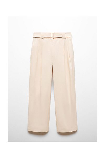 MANGO Woman Trousers with belt loops