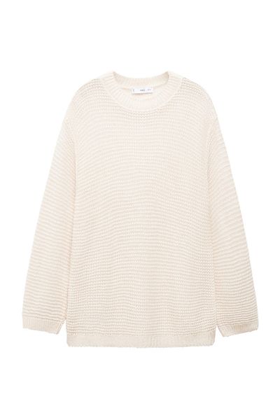 MANGO Woman Oversized openwork sweater