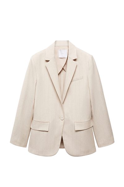 MANGO Woman Blazer costum cu dungi