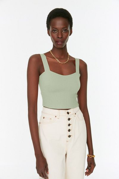Trendyol Collection Menta vékony blúz TWOSS22BZ1105