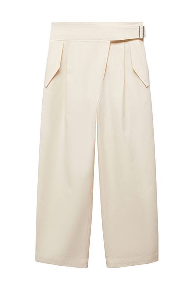 MANGO Woman Pantaloni plisați încrucișați