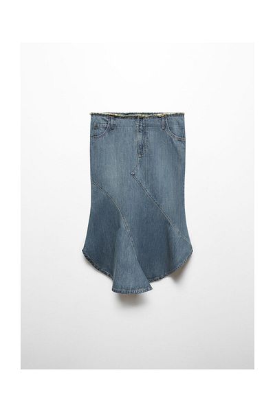 MANGO Blauer Damenrock 67057921