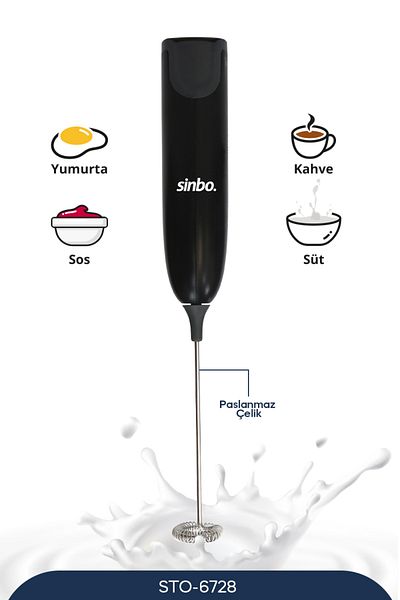 Sinbo Sto-6728 Black Practical Milk and Coffee Frother