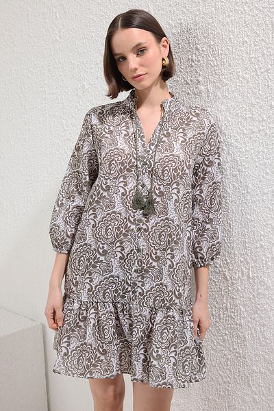 Trendyol Collection White Ethnic Mini Woven Dress Twoss25El00633