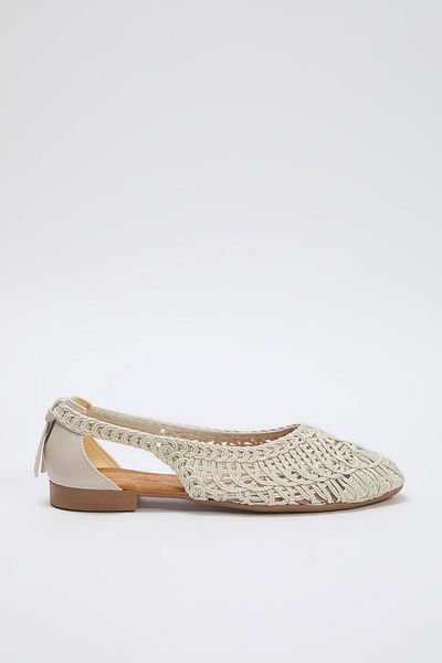 TRENDYOL SHOES Бежеві мигдалеподібні шкарпетки з візерунком Orgu жіночі Babet TAKSS25BE00027