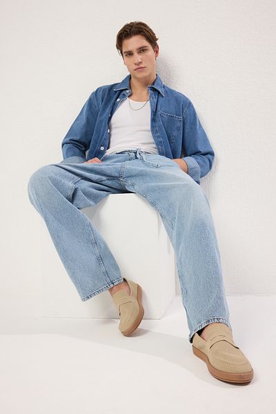 TRENDYOL SHOES Бежеві чоловічі туфлі-мокасини TAKSS25LA00019