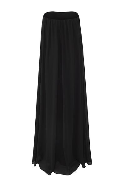 Trendyol Collection Schwarzes, gerades, tailliertes, mit Pailletten verziertes Chiffon-Maxi-Abendkleid und Heimkehrkleid