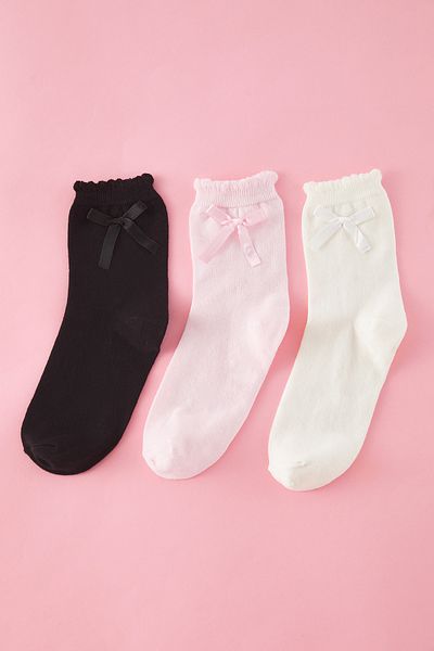 Trendyol Collection Mehrfarbige 3-teilige Jacquard-Stricksocken mit geradem Band THMSS25CO00004