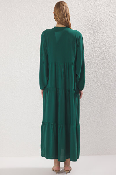Trendyol Modest Σμαραγδένιο Πράσινο Φόρεμα Βισκόζης TCTSS24EB00221