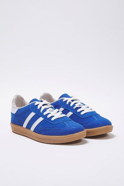 TRENDYOL SHOES Modrá retro šněrovací dámská sportovní obuv TAKAW25SN00005