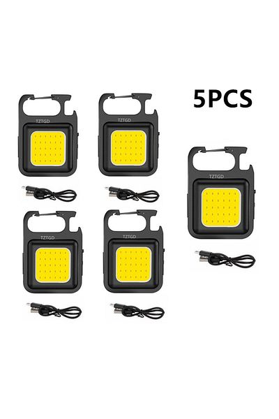 Choice 5pcs 1-16pcs Mini Led Light Flashlight Keychain Multifunctional Portable Cob Camping Lamps Usb Charg