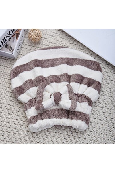 DUTRIEUX Brown 1pcs Dry Hair Towel Quick-Drying Hair Cap Shower Cap for Women...