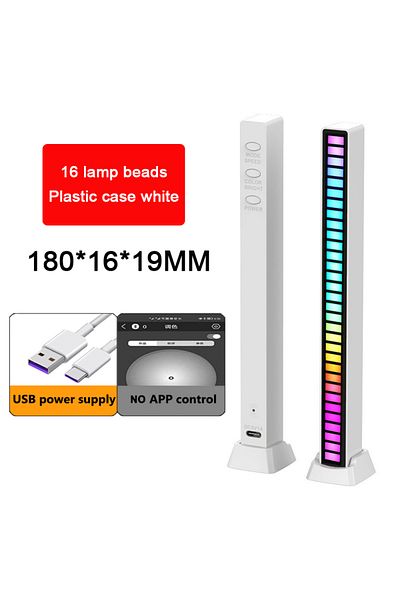 Choice 16led Type C Rgb Lamp Led Strip Lights Pickup Light Sound Control Lamp Ambient Light Smart App Contr