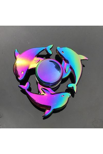 Choice Q34 New Metal Rainbow Fidget Spinner Gradient Color R188 Mute Bearing EDC Hand Spinner Fingertip Gyr