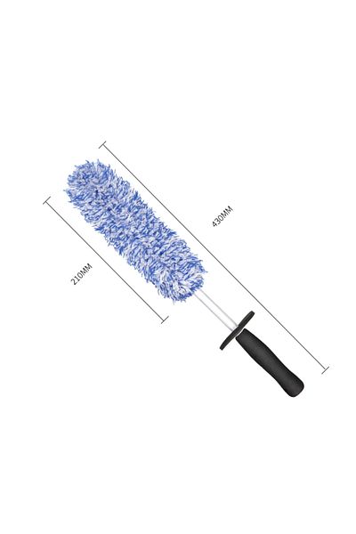andralyn blue brush 1pc Car Wash Microfiber Wheels Brush Non-Slip Ultra Soft Car Cleaning Gloves Mitt Car Whe