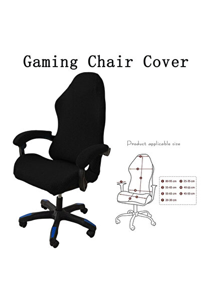Choice غطاء كرسي ألعاب منزلي بسيط وعصري باللون الأسود، مسند ظهر وذراع مقعد أل...