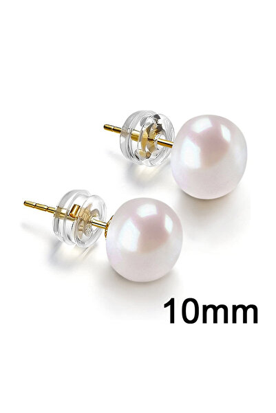 Choice أقراط أذن دائرية من Huitan E2421 مرصعة باللؤلؤ الصناعي للنساء، إكسسوار...