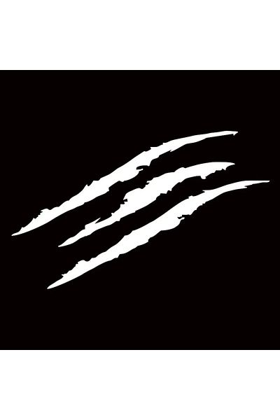 so-dope WHITE Car Monster Claw Scratch Decal Reflective Sticker For Car Auto Headlight Decoration Vinyl Deca