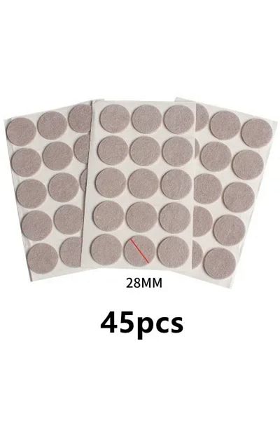 Choice 28mm-45pcs 3-72Pcs Felt Chair Leg Pads 3mm Thick Floor Scratch Protector Mat Mute Non-slip Self Adhe