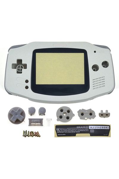 JCD WHITE JCD Plastic Housing Shell Case Cover For GBA Console Shell W/ Button Kit Screen Lens Stick Lab