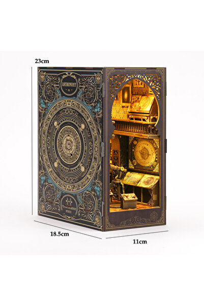 Choice مجموعة تجميع بيت الدمية الخشبي الصغير BV02-005 DIY Book Nook نموذج ثلا...