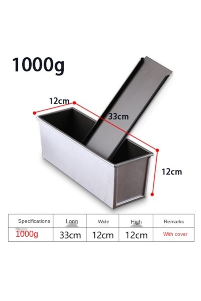 Choice 1000 جرام 250 جرام/450 جرام/600 جرام/750 جرام/900 جرام/1000 جرام طلاء أسود غير لاصق من سبائك الألومنيوم صناديق الخبز المحمص رغيف الخبز