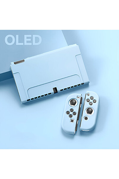 KOQZM حافظة واقية باللون الأزرق OLED متوافقة مع وحدة تحكم Switch OLED و Joy-C...