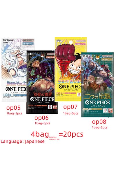 Choice بطاقات ون بيس الأصلية من بانداي اليابانية Op01 Op05 Op08 Op09 صندوق تعزيز التداول L