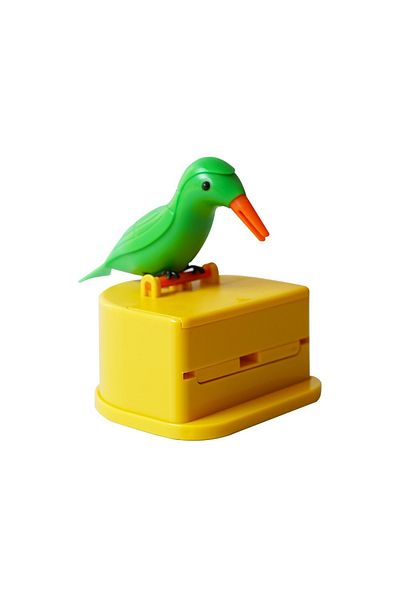 Choice Green bird yellow 1Pc New Small Bird Toothpick Container Automatic Toothpick Dispenser Toothpick Hol