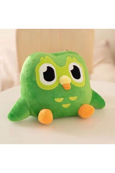 Choice about 25cm 25cm Green Duolingo Owl Plush Toy Hot Sale Cartoon Anime Owl Doll Soft Stuffed Animal Toy