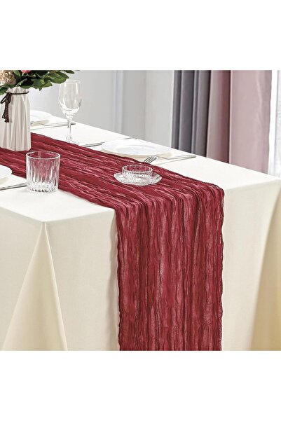 Choice مفارش طاولة من القماش القطني البوهيمي 10 قطع من بورجوندي، مفارش طاولة ...