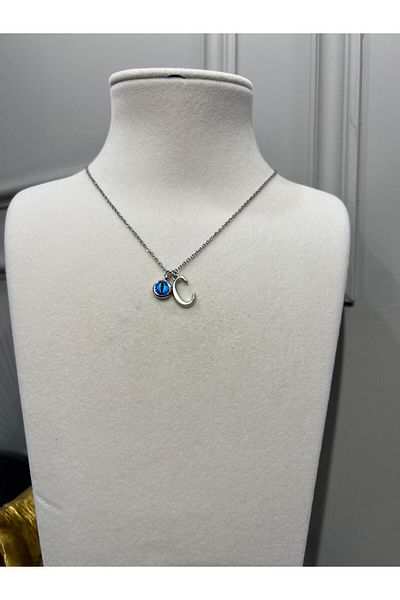 Store C Letter Necklace - Evil Eye Beaded Letter Chain