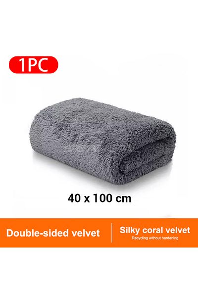 Choice 40x100cm 1pc SEAMETAL 40X100CM Car Wash Towel Coral Velvet Microfiber Clean Cloth No Hemming Thicken