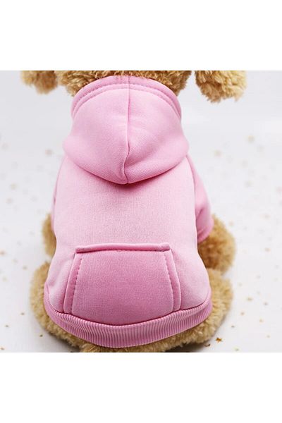Choice Pink Xxl Fashion Dog Clothing Autumn And Winter Small Pet Clothes Thickening Warm Solid Color Two-fe