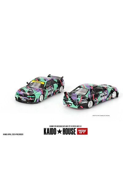 mini gt 1/64 نيسان سكاي لاين جي تي آر (R33) Hks V1 Khmg129