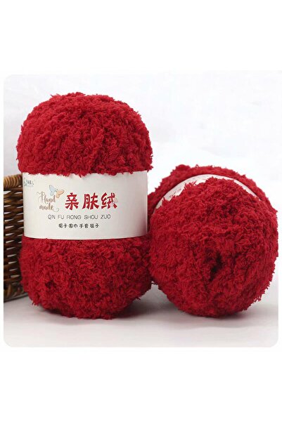 Choice 1473428 50 جرام/حزمة خيوط شينيل ناعمة رقيقة من المخمل المرجاني لخيوط ا...