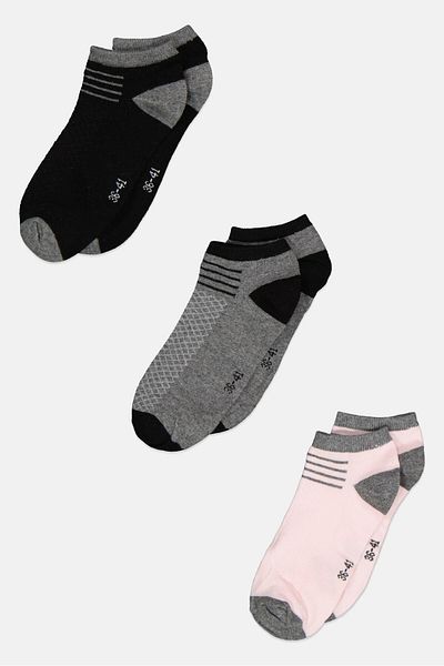 Sergio Tacchini Women 3 Pair Brand Logo Low Cut Socks, White