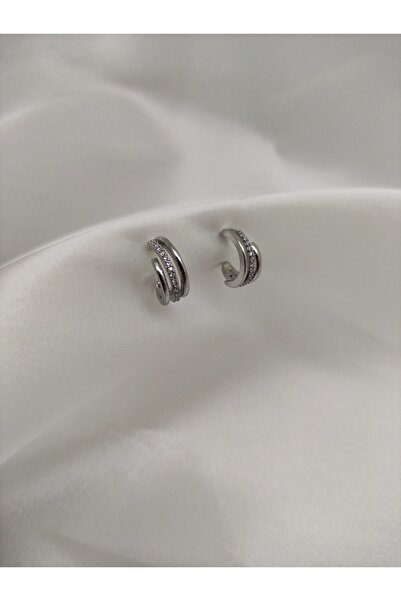 Pera ÜÇLÜ SARMAL MİNİMAL SILVER KÜPE