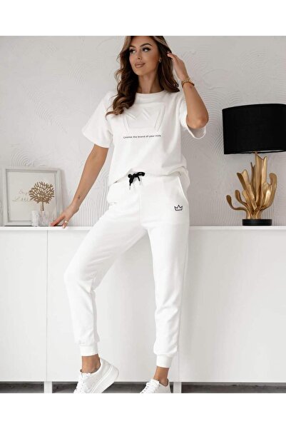 adorashop Set pantaloni si bluza cu coroana 4090